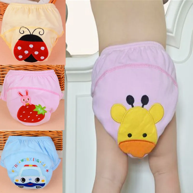 4pc/Lot Baby Training Pants Diaper Washable Cotton Learning Same Style Bibs 27 Design Ctrx0001