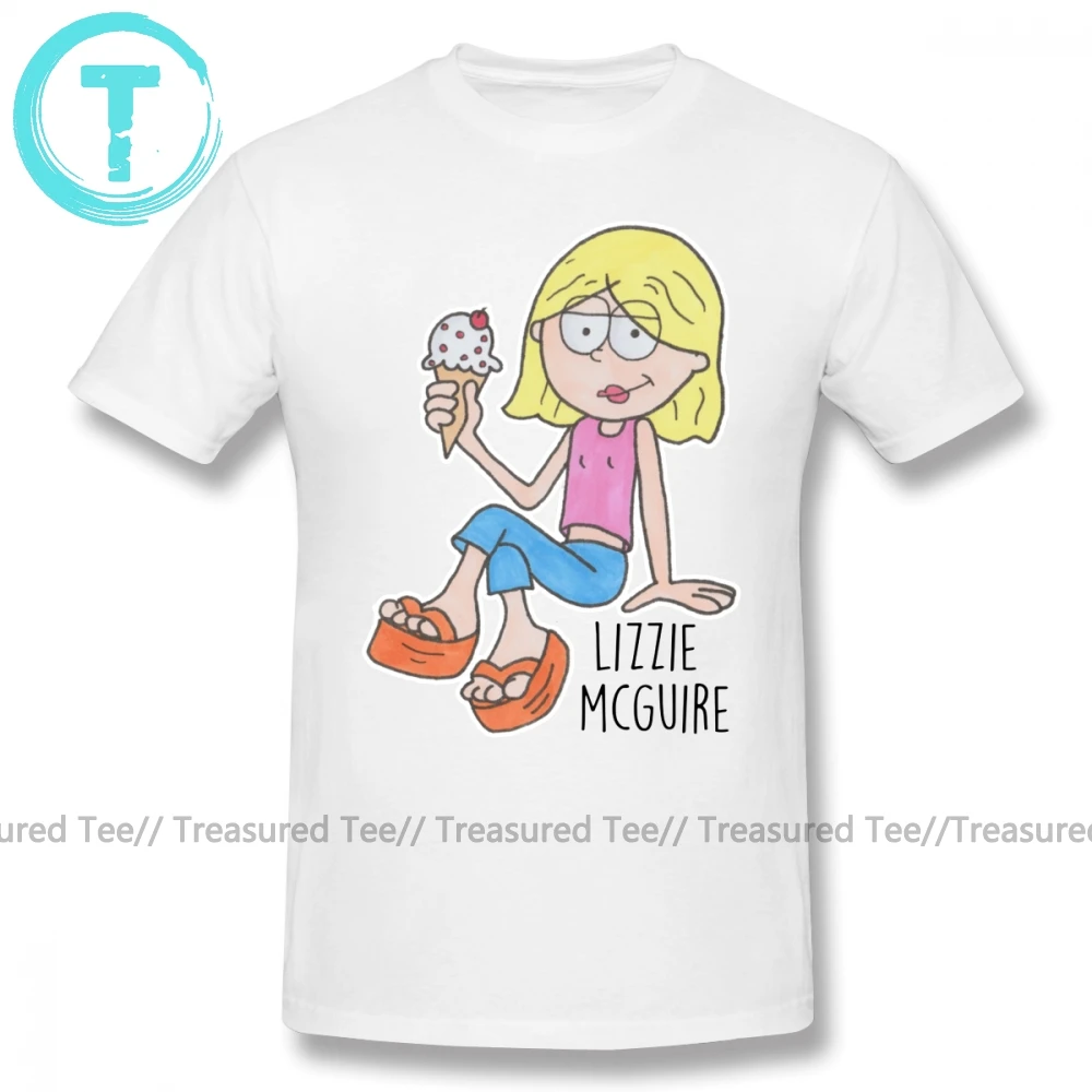 Duff футболка Lizzie Mcguire 6xl Пляжная Забавный принт 100 хлопок мужская с короткими