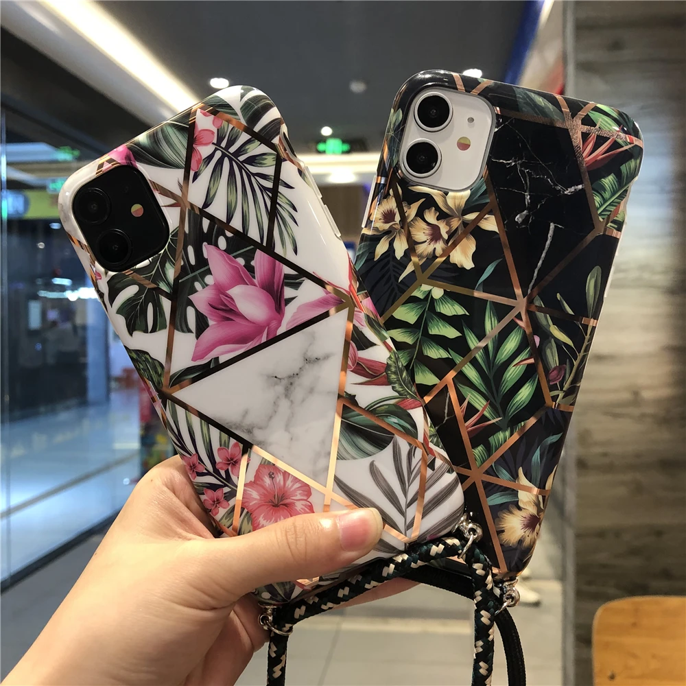 Летний цветочный чехол для телефона Samsung s8 s9 s10 plus с геометрическим покрытием