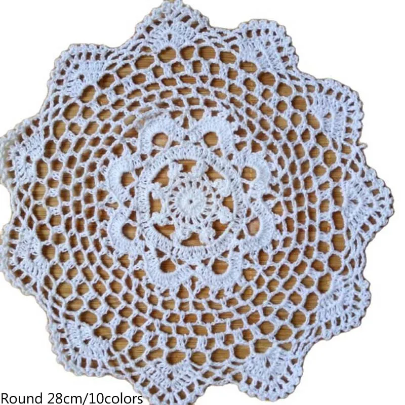 

NEW Lace Round cotton table place mat crochet coffee placemat pad Christmas glass drink coaster cup mug tea dining doily kitchen