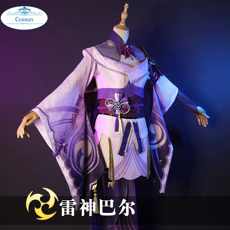 

[В наличии] Аниме игра Genshin Impact Shogun Raiden боевое платье красивая форма Косплей Костюм Хэллоуин для женщин Бесплатная доставка Новинка