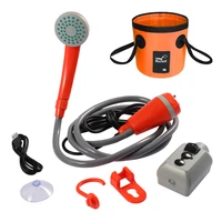portable outdoor camping shower kit usb rechargeable handheld car shower electric pump hiking travel shower sprayer equipment