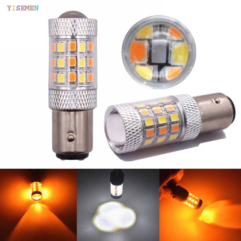2 шт., Автомобильные светодиодные лампы 1157 2835 42 SMD S25 BAY15D 12 В постоянного тока