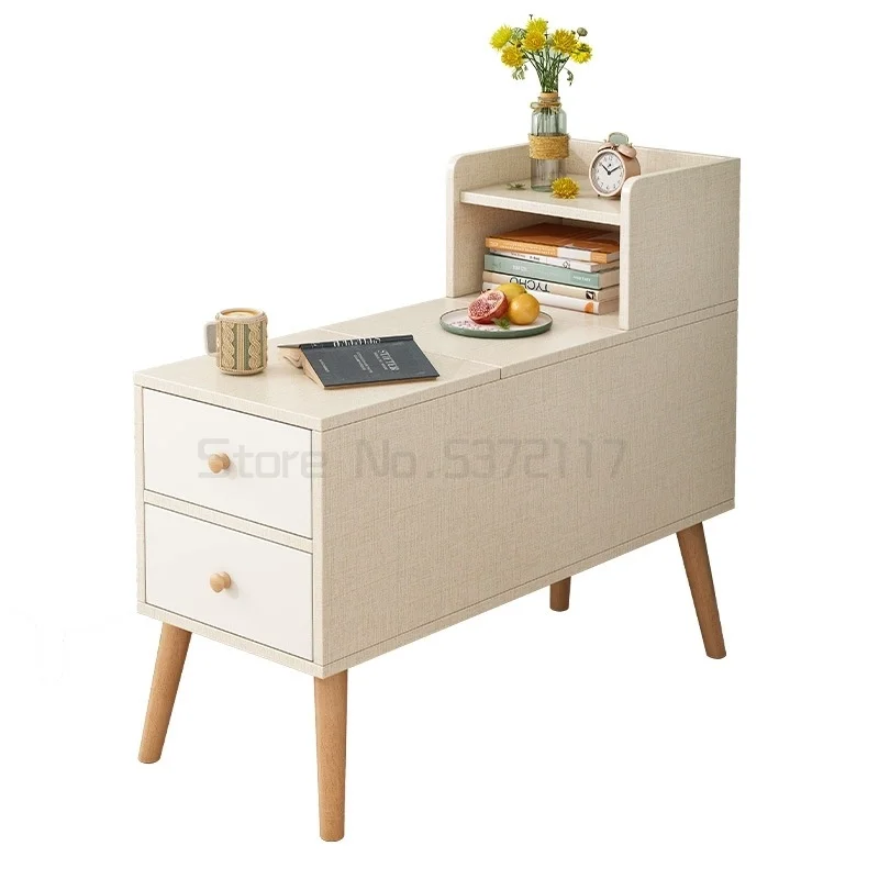 

The side cabinet next to the tea table in the living room and the side cabinet next to the sofa