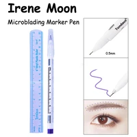 microblading eyebrow marker pen surgical skin marker tattoo marker pen measuring ruler positioning pen permanent tattoo supplies