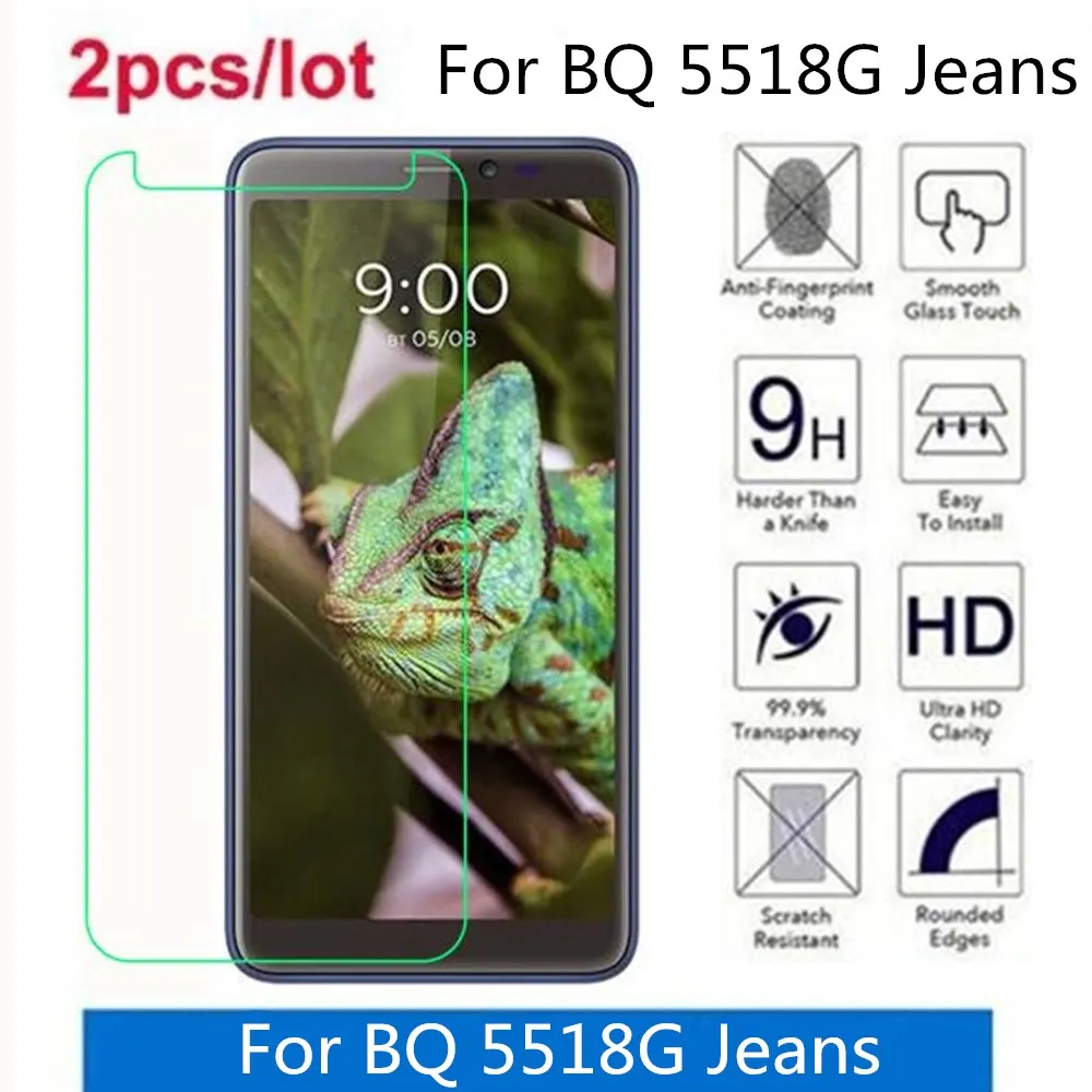 Закаленное стекло для BQ 5518G Jeans 2.5D Premium Защитная пленка экрана на защитная |
