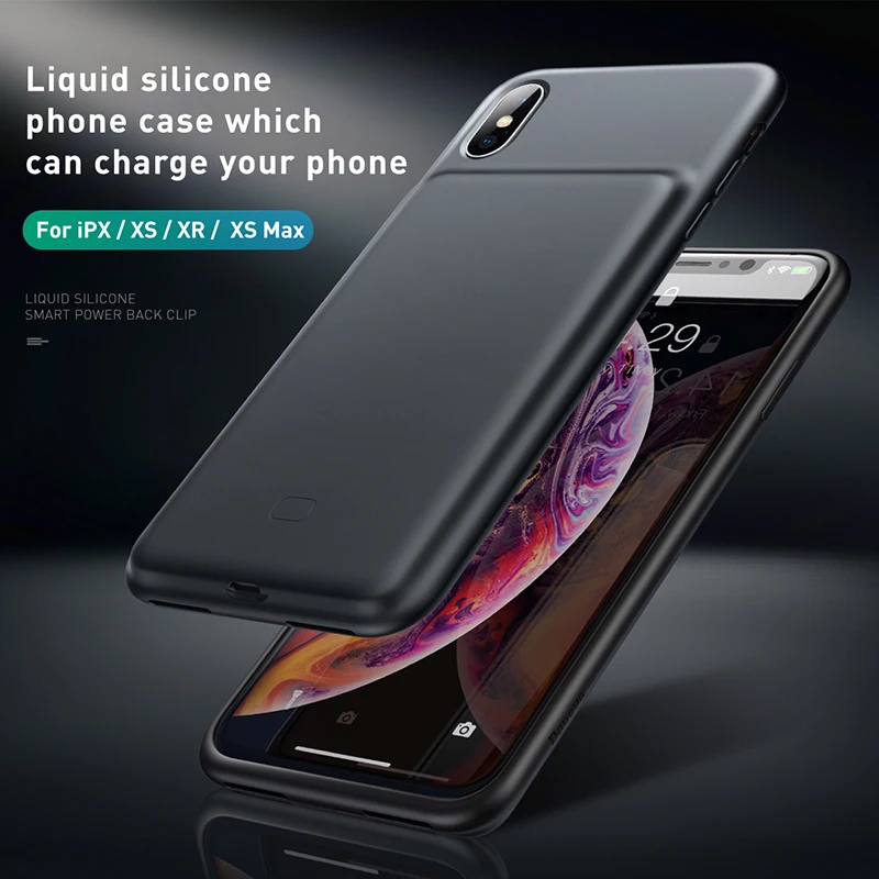 Baseus, 3300 мА/ч, чехол, зарядное устройство для телефона iPhone X/XS, XR, XS Max, чехол для аккумулятора, чехол для зарядного устройства, чехол для мобильного телефона