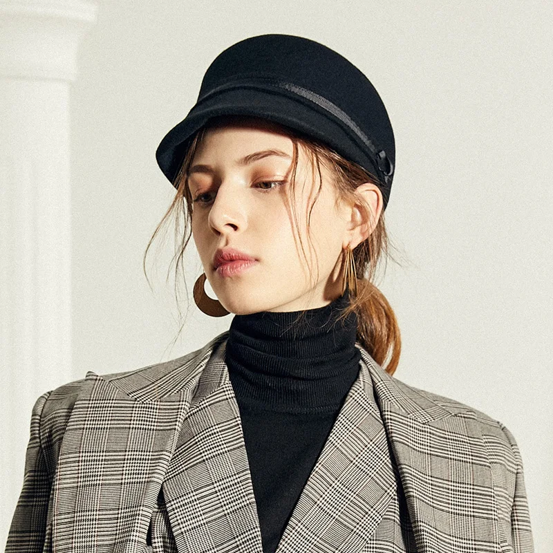 Sedancasesa, Кепка с козырьком, шерстяная фетровая шляпа для женщин, рыцарские английские шапки для верховой езды, модная женская шапка для осени и зимы