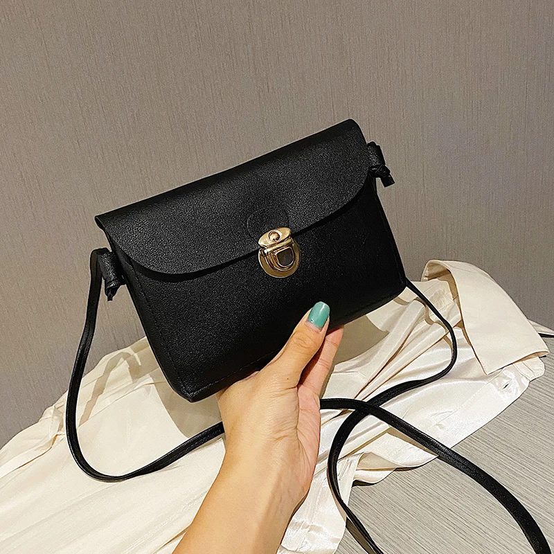 

YANIGELAN Simple Mini Square Bags Female Wild Girls Messenger Bag Soild Color Crossbody Shoulder Bag Coin Purse Mini Pack bolsos