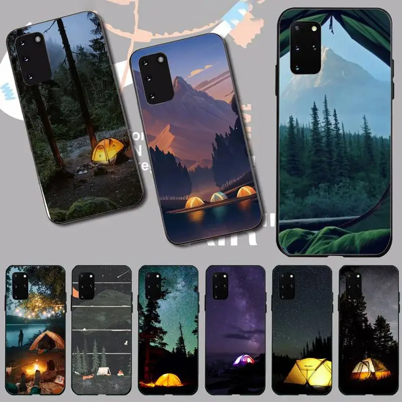 

Camping Nature Mountain Phone Case For Samsung A32 A51 A52 A71 A50 A12 A21S S10 S20 S21 Plus Fe Ultra