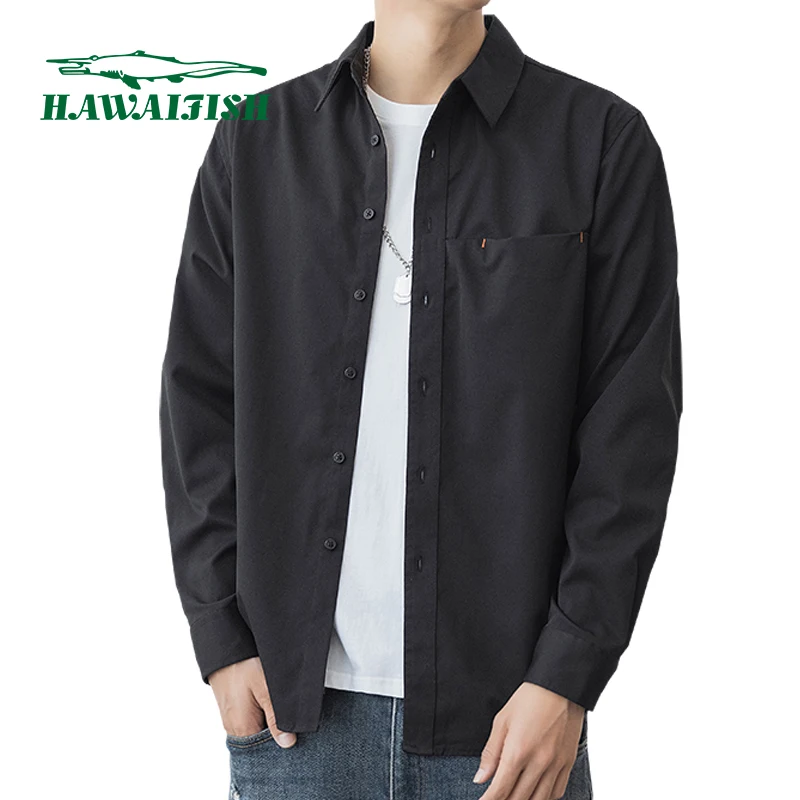 

Мужская рубашка с длинным рукавом, Повседневная Рабочая Рубашка в Корейском стиле, весна-лето 2021