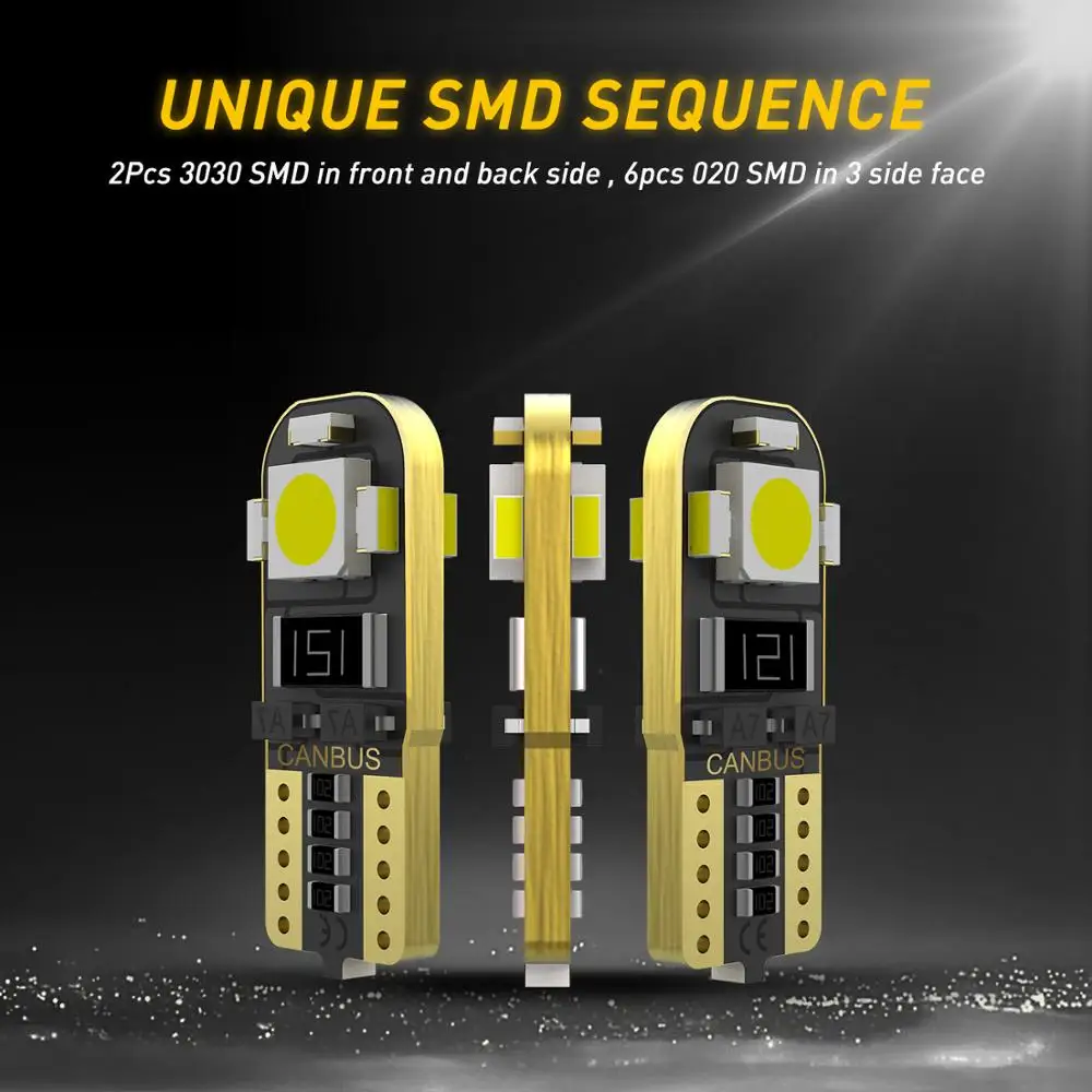 2X Canbus W5W T10 Светодиодная Лампа 194 2825 стояночный светильник для Nissan Qashqai Almera Juke Tiida