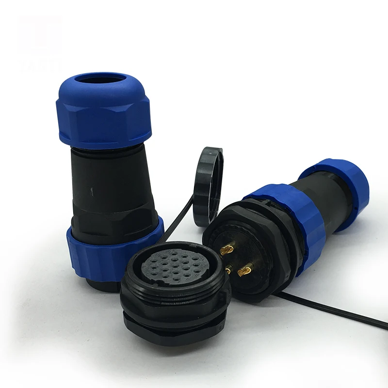 Водонепроницаемый авиационный соединитель IP68 штекер и гнездо 3 5 7 9 12 16 19 24 26Pin 28 мм