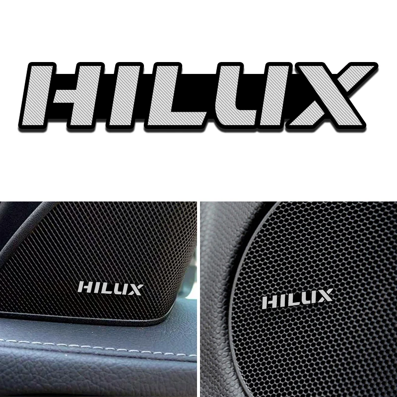 4pcs NEW fit for Toyota Hilux surf vigo revo 2017 2018 Aluminum Alloy sticker car stereo Stickers Accessories |