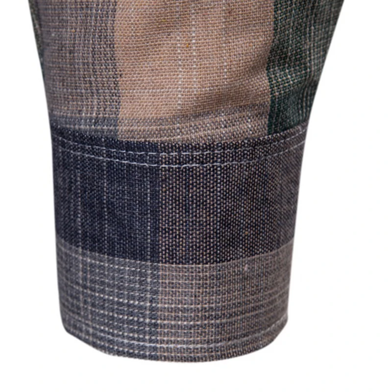 Мужская клетчатая рубашка URSPORTTECH модная повседневная приталенная с длинным