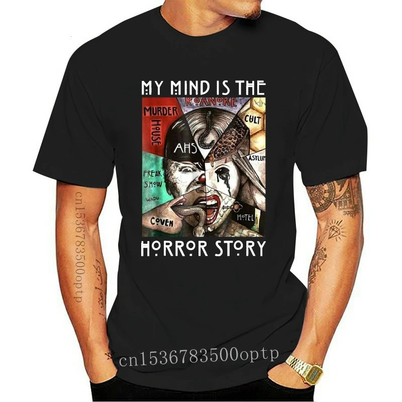

Новинка 2021, модная мужская футболка My mind is the хоррор story shirt