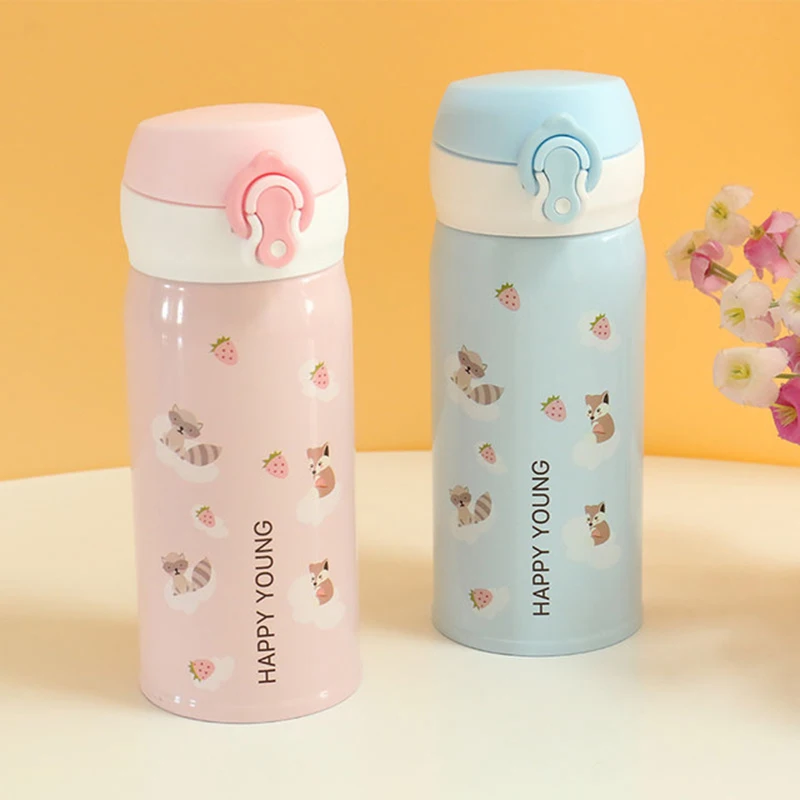 Термосы Из Нержавеющей Стали термосы с мультяшными животными для офиса бутылка