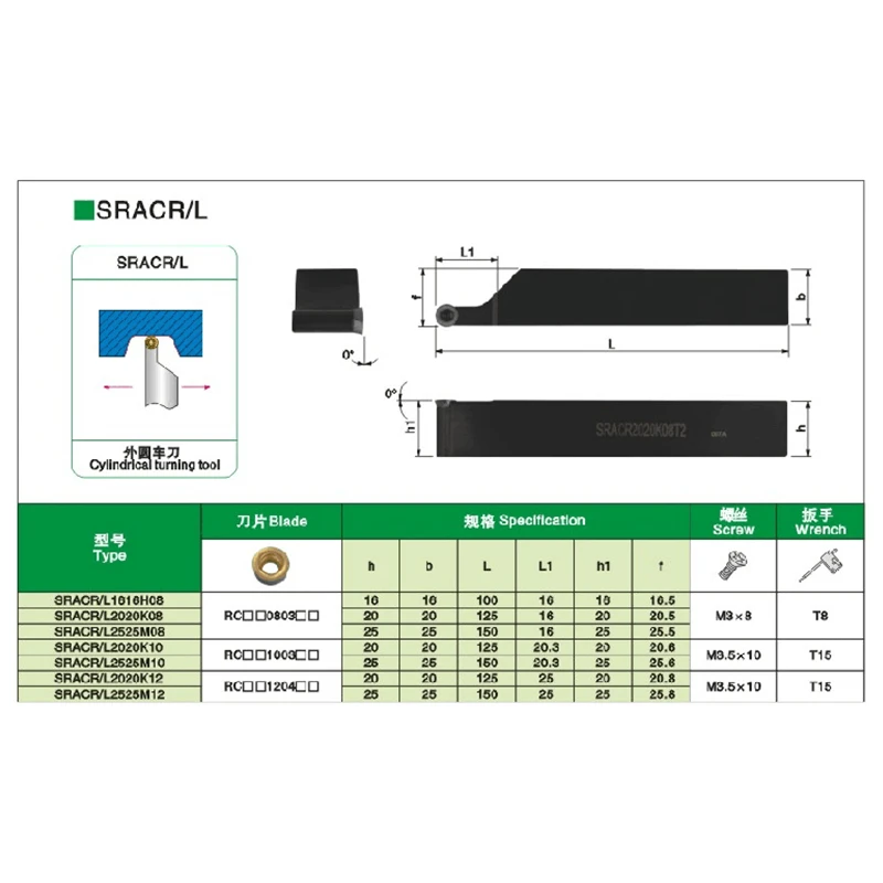 SRACR SRACR1212H05 SRACL1212H05 SRACR1212H06 SRACL1212H06 SRACR1212H08 SRACL1212H08 держатель для резки и токарного