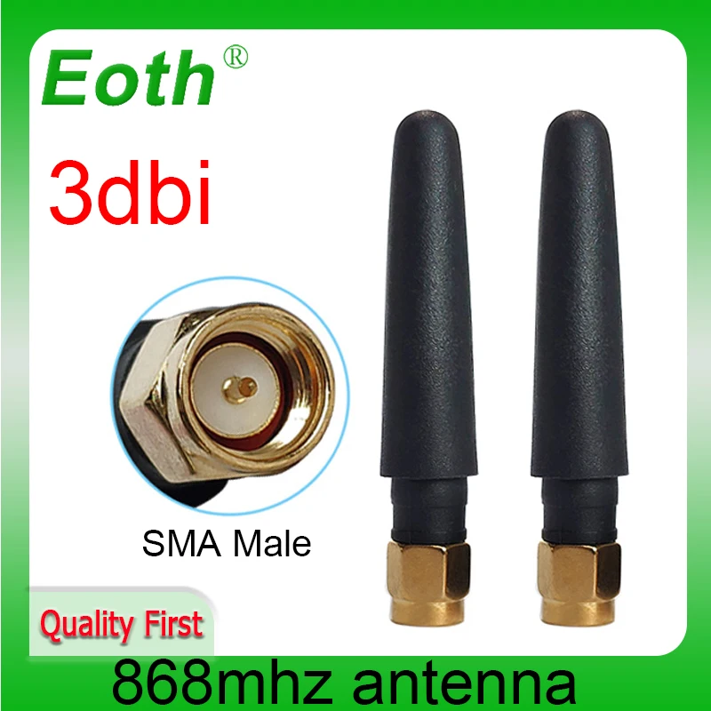 Антенна EOTH 868 МГц 3 дБи sma male 915 lora antene pbx iot модуль lorawan приемник сигнала антенна с