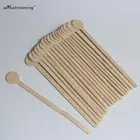 Круглая биоразлагаемая Скоба из березовой древесины, сковороды для коктейлей, Коктейльные сковороды для праздничной вечеринки, палочки для перемешивания напитков в деревенском стиле, для свадьбы