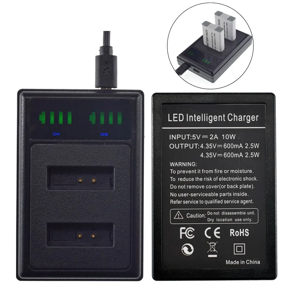 3x NB 13L Батарея + Зарядное устройство зум объектив для Canon PowerShot G7 X Mark II SX620 SX730