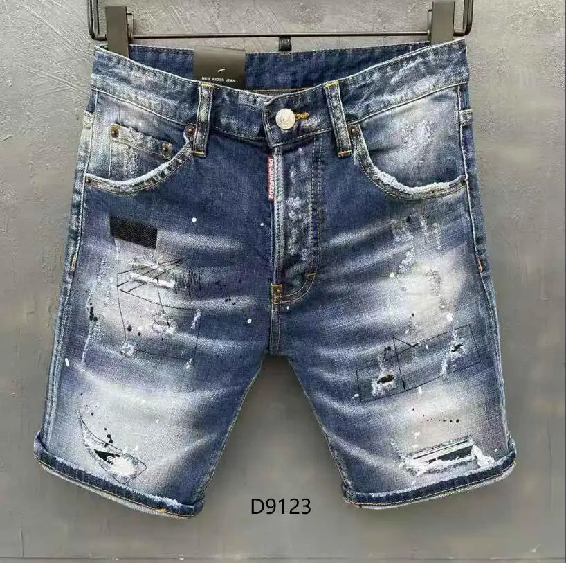 summer pantalones vaqueros cortos para hombre, Shorts ajustados e informales de alta calidad, ropa DSQUARED2