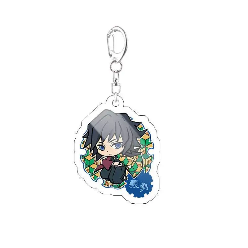 

New Anime Accessories Demon Slayer Keychain Brinco Blade Of Ghost Key Chains Choker Kamado Tanjirou Same Jewelry Fans Gifts