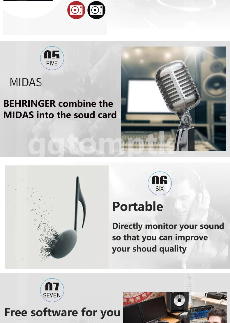 Внешняя звуковая карта BEHRINGER UMC22 для прямой трансляции USB порт универсальный
