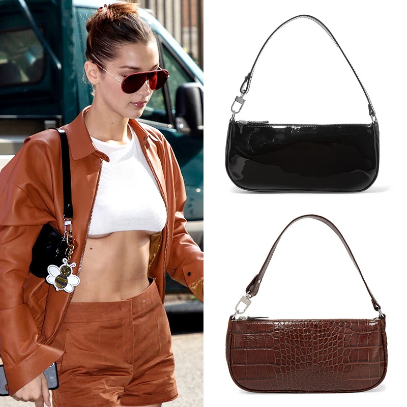 

Fashion new handbag retro pattern crocodile niche design all-match shoulder bag underarm bag small bag baguette bag small