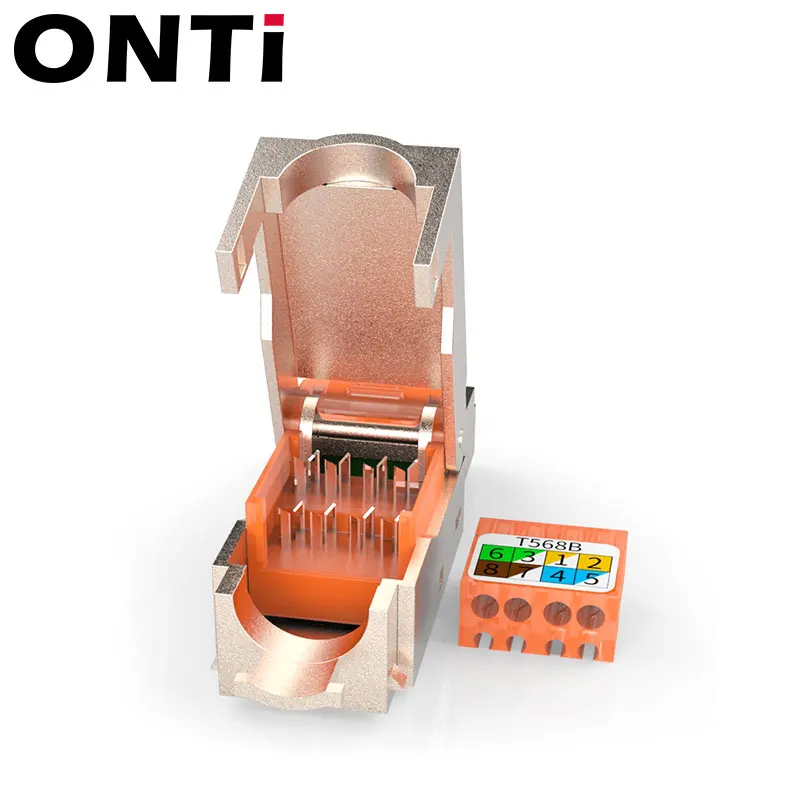 Разъем ONTi 23/24AWG разъем концевой экранированный RJ45 Cat8 / Cat 7/Cat6A Cat7 Модульные