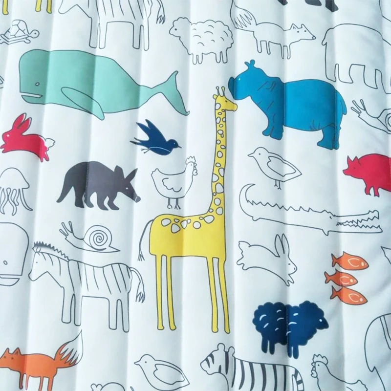 

120x120cm Cartoon DIY Graffiti Pure Cotton Kids Baby Play Mat Crawling Blanket
