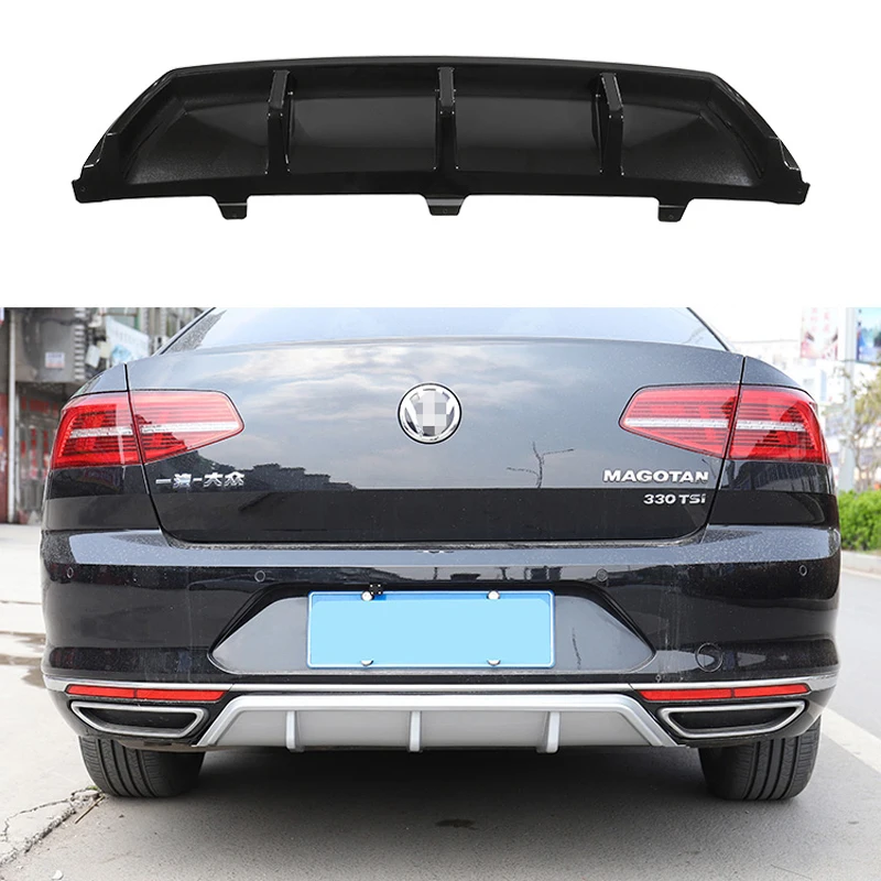 Для Volkswagen Passat B8 2017 2018 2019 ABS черный серебряный задний бампер для багажника детской
