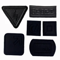 5pcs black patches for clothes iron on patch embroidered applique sticker diy badges decorative accessories