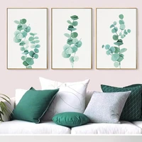 modern botanical art canvas painting australian eucalyptus watercolour greenery posters and prints wall pictures for living room