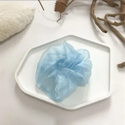 AOMU/корейские милые однотонные Сатиновые эластичные шифоновые заколки для волос с бантом, заколки для волос для женщин, ободки, аксессуары для волос, ювелирные изделия - Окраска металла: Родиевое покрытие