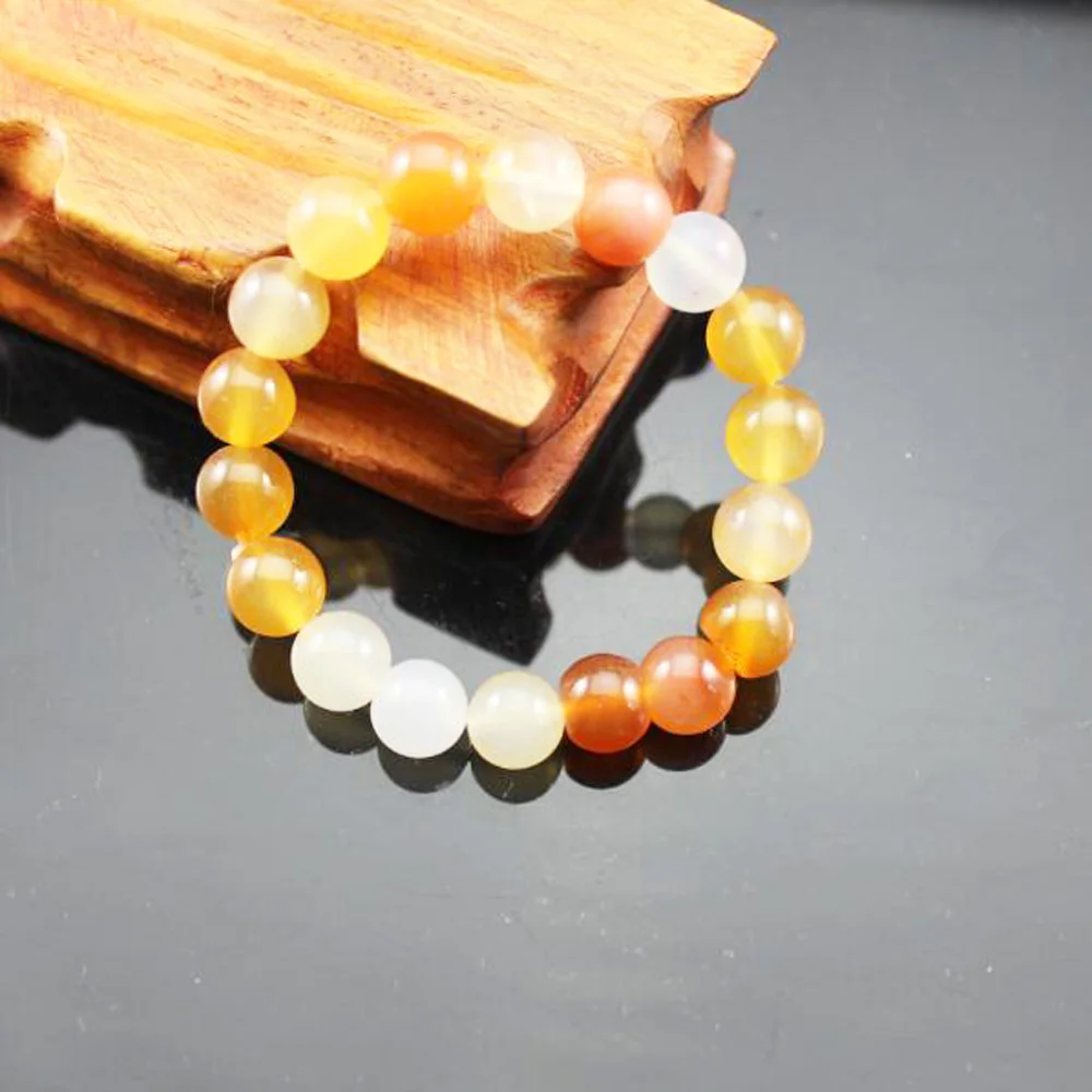 10mm Agate Хороший браслет из бисера чакра для мужчин 10 мм натуральный камень Лава Рок тигровый глаз черный оникс бусины из лечебных камней стрейч Шарм Йога женские ювелирные изделия - Окраска металла: 10mm Agate