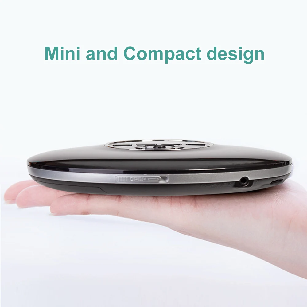 Круглый Стиль портативный CD-проигрыватель наушники HiFi музыка Проигрыватель CD