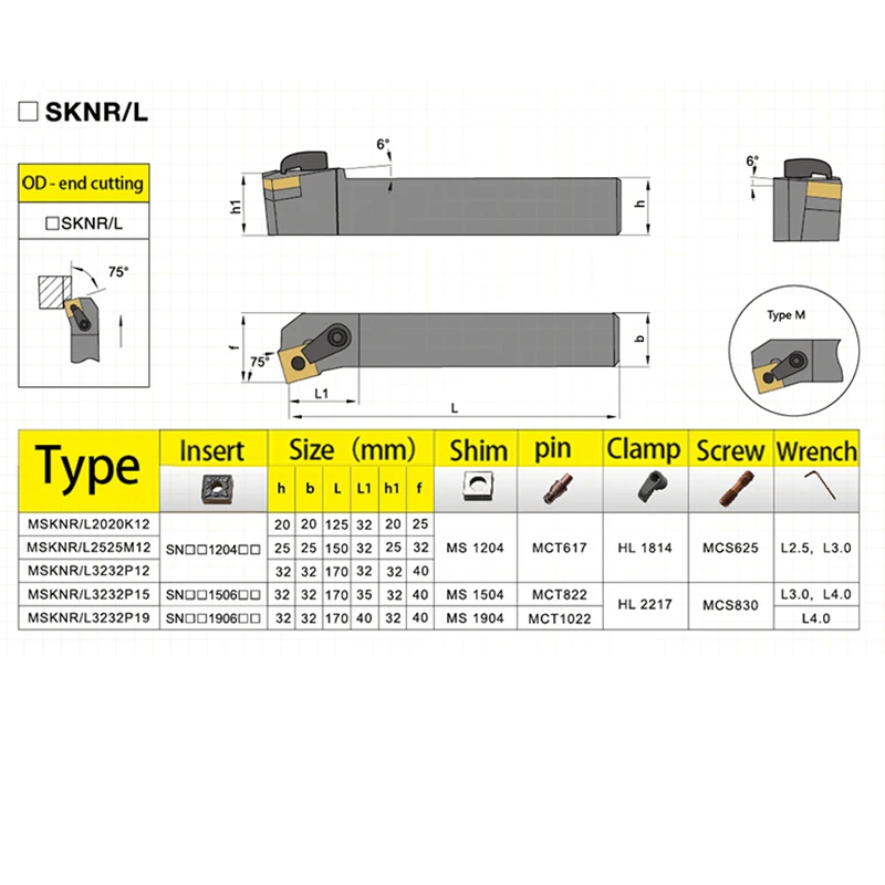 Токарный держатель Q.Grt MSKNL2020K12 MSKNR2020K12 MSKNR2525M12 с карбидными вставками SNMG для наружной обработки на станках с ЧПУ MSKNR/L.