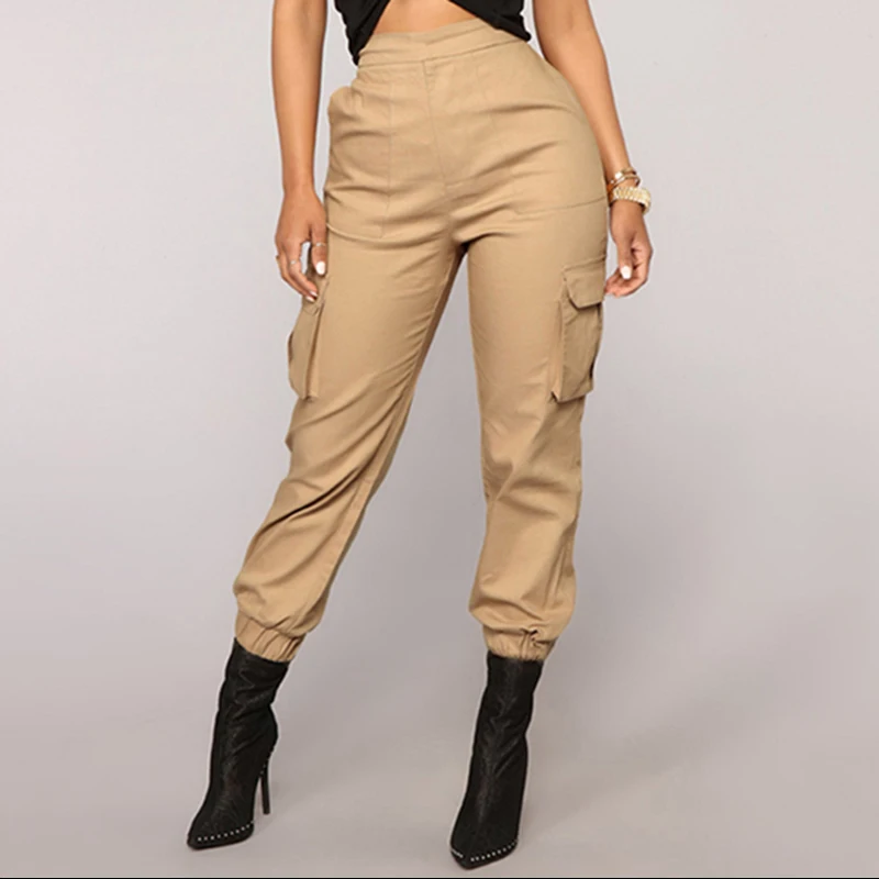 

High waist pants camouflage loose joggers women army harem camo pants streetwear punk black cargo pants women capris trousers