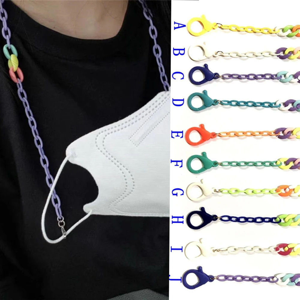 Цветной Акриловый шнурок для масок Артефакт переносная маска цепочка хранения