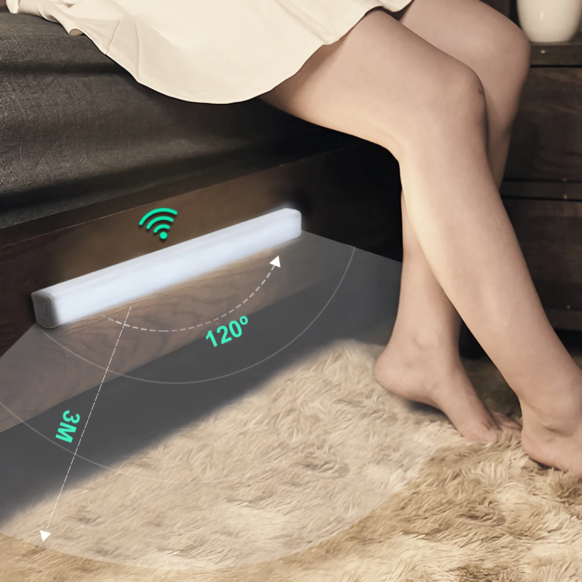 Светильник с датчиком движения беспроводная лампа светодиодный ночник