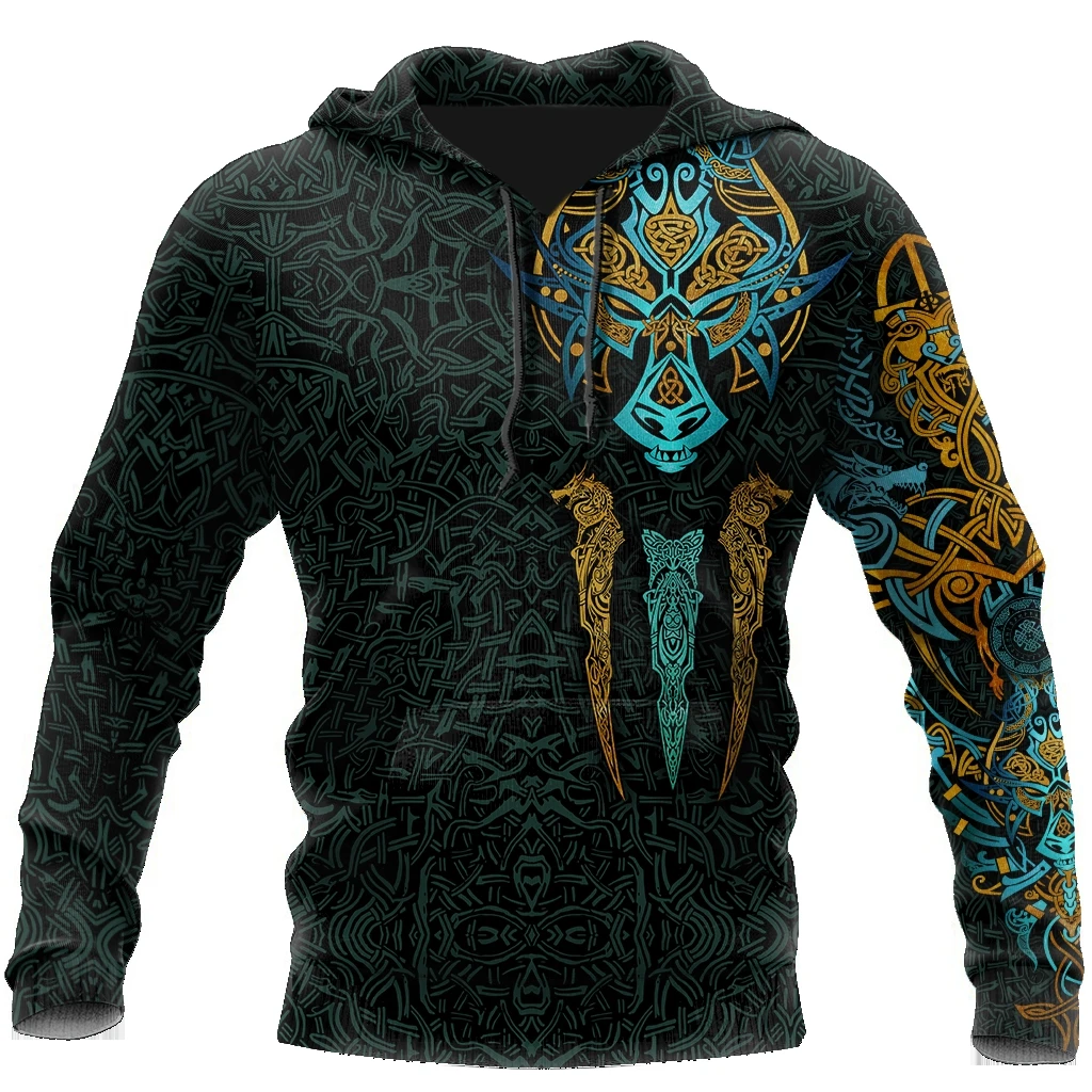 

Street style Viking warrior tattoo new fashion sports suit custom 3d printed hoodie/light jacket/men and women