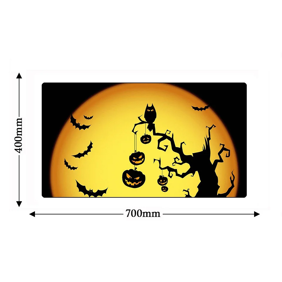 Большой игровой офисный ноутбук компьютер Хэллоуин тыква фонарь коврик для мыши
