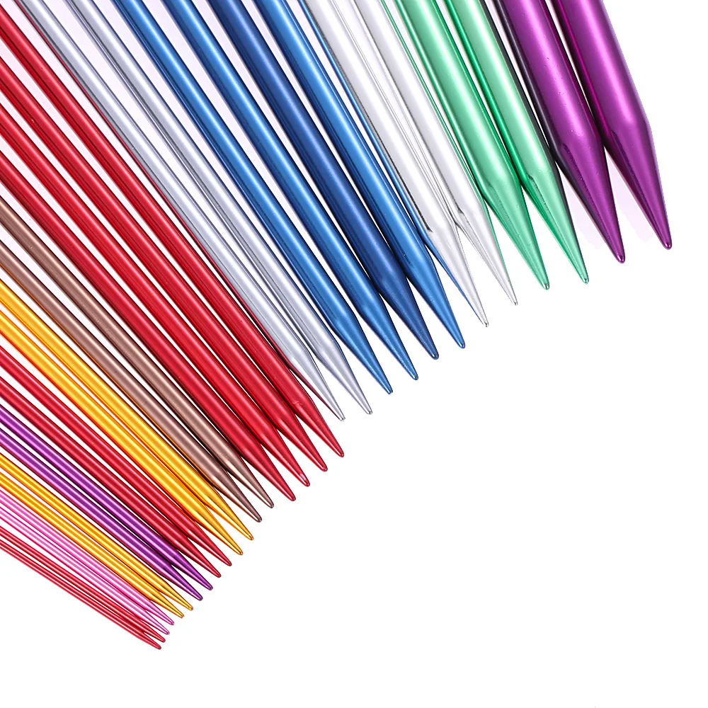 2 шт./компл. 35 см одинарные заостренные вязальные спицы Длинные Алюминиевые