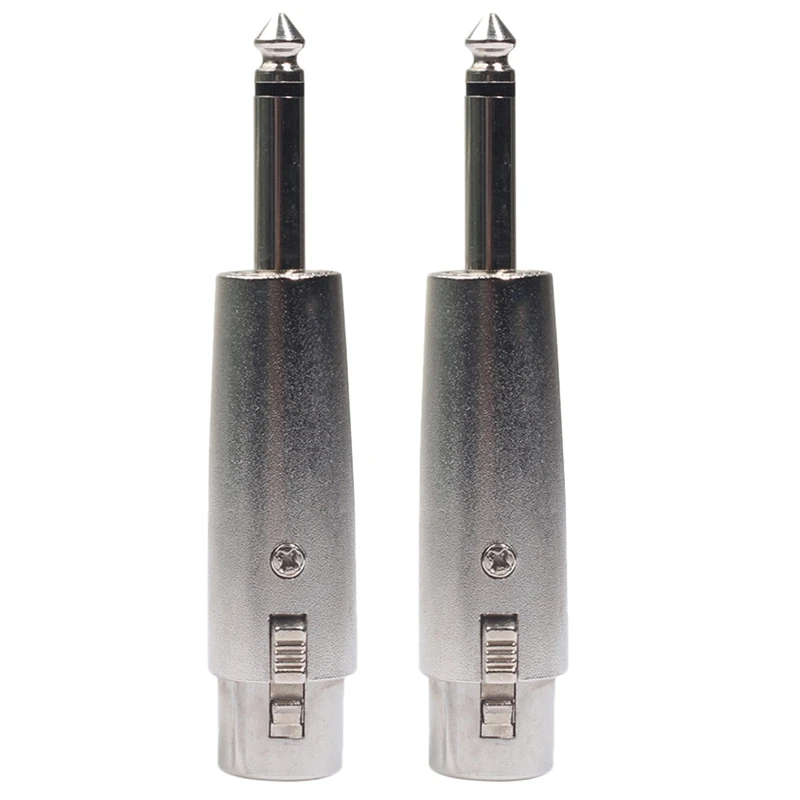 

(2Pcs)Xlr to Female 6.3mm Jack Lead Plug Mic Microphone Patch Cable Adapter