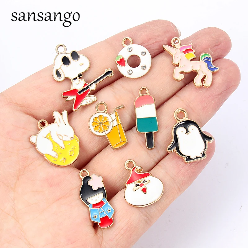 Эмалированный кулон в виде единорога рождественские подвески ювелирные изделия