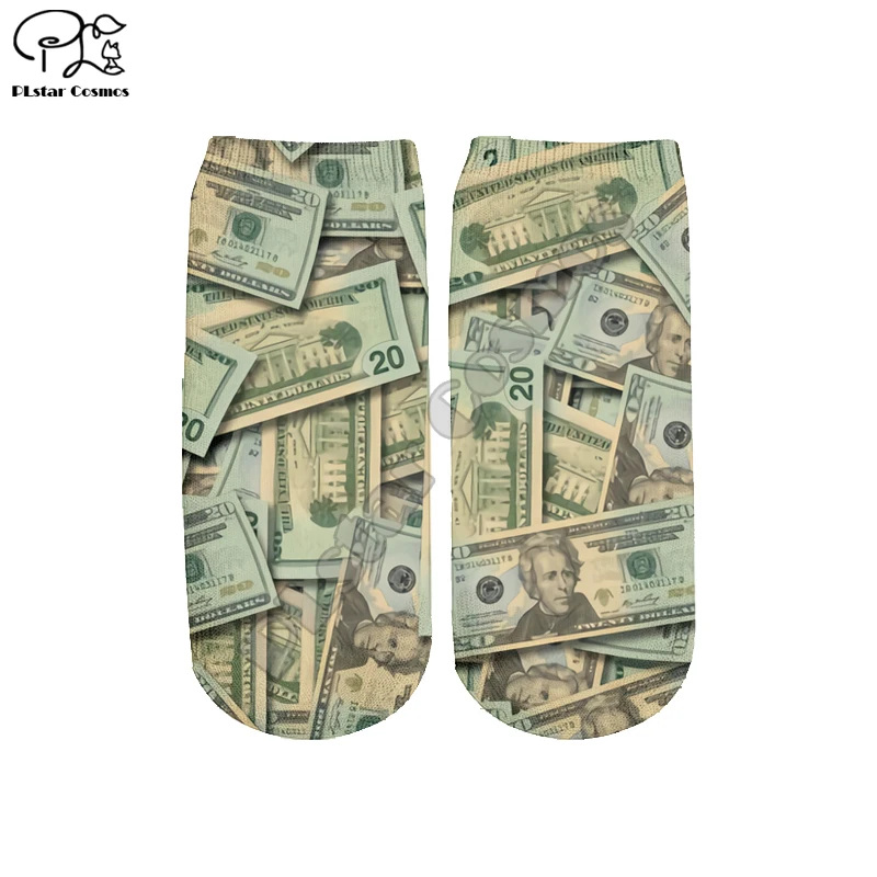 Новейшая модель 3D печатных долларов носки деньги в форме милой забавной хлопок