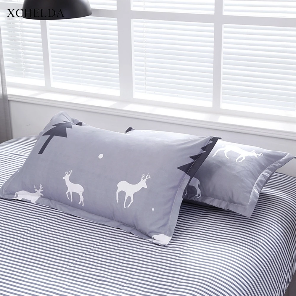 Постельное белье двойной Queen King эстетическое серый олень покрывало подросток