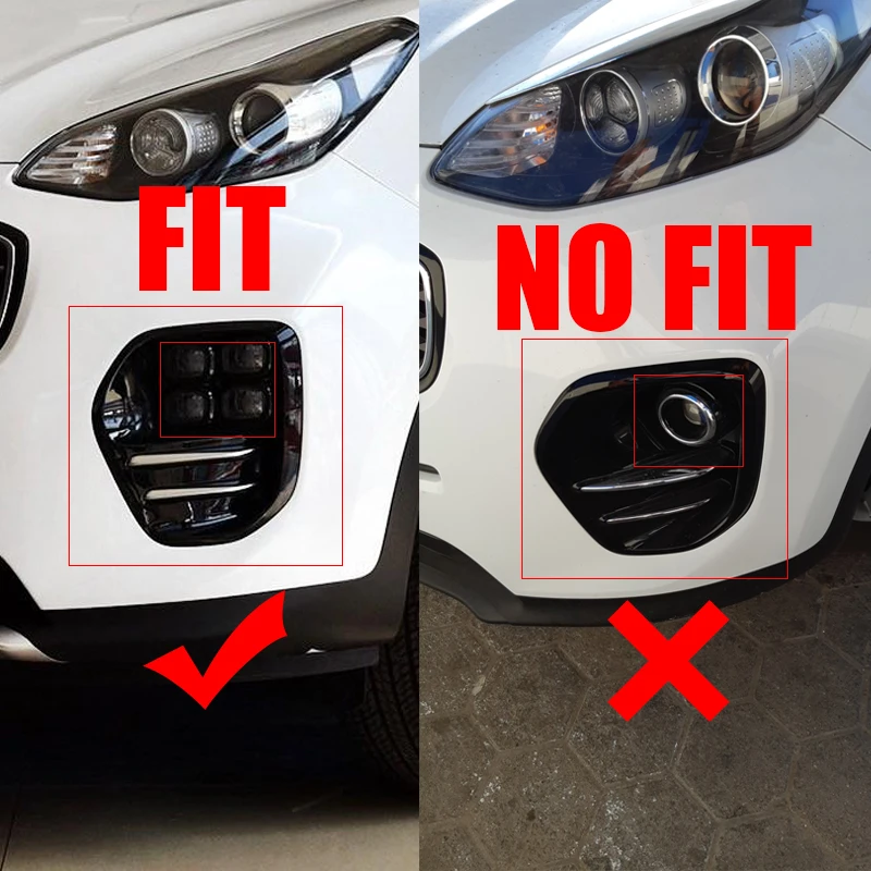 Для Kia Sportage KX5 QL 2015-2018 Автомобильные противотуманные фары декоративная рамка
