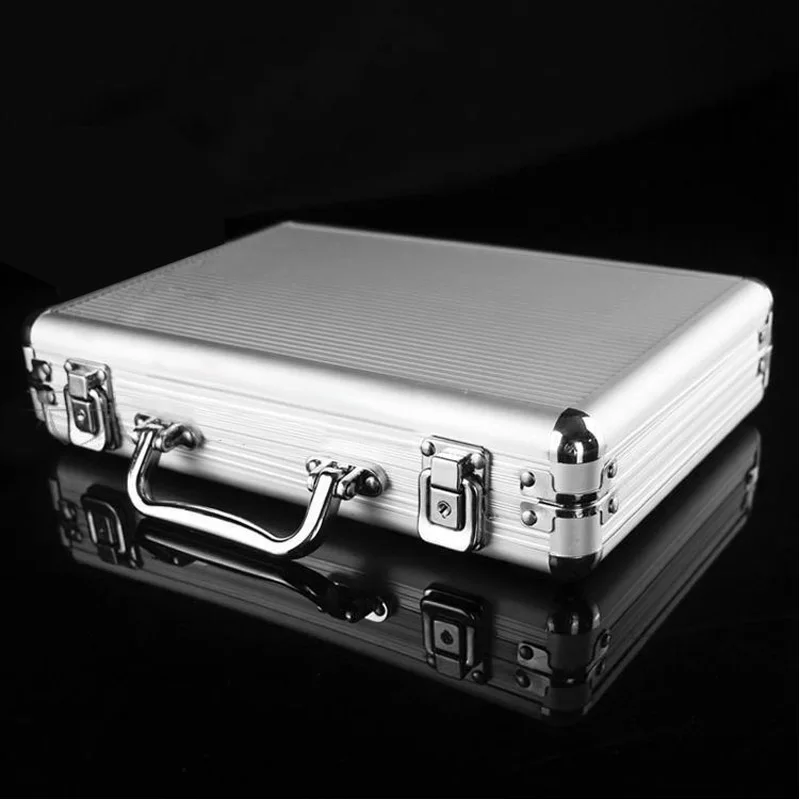 

100Pcs Poker Chips Case ABS Protable Casino Chips Container Aluminum Storage Box Monopoly Gambling House Tokens Suitcase